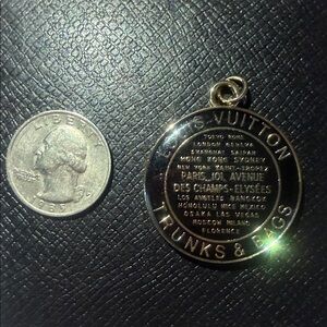 Louis Vuitton Black and Gold Trunks & Bags Pendant